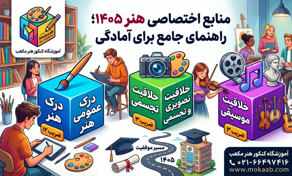 منابع کنکور هنر 1405؛ کتاب‌های درسی آموزش و پرورش و ضرایب جدید