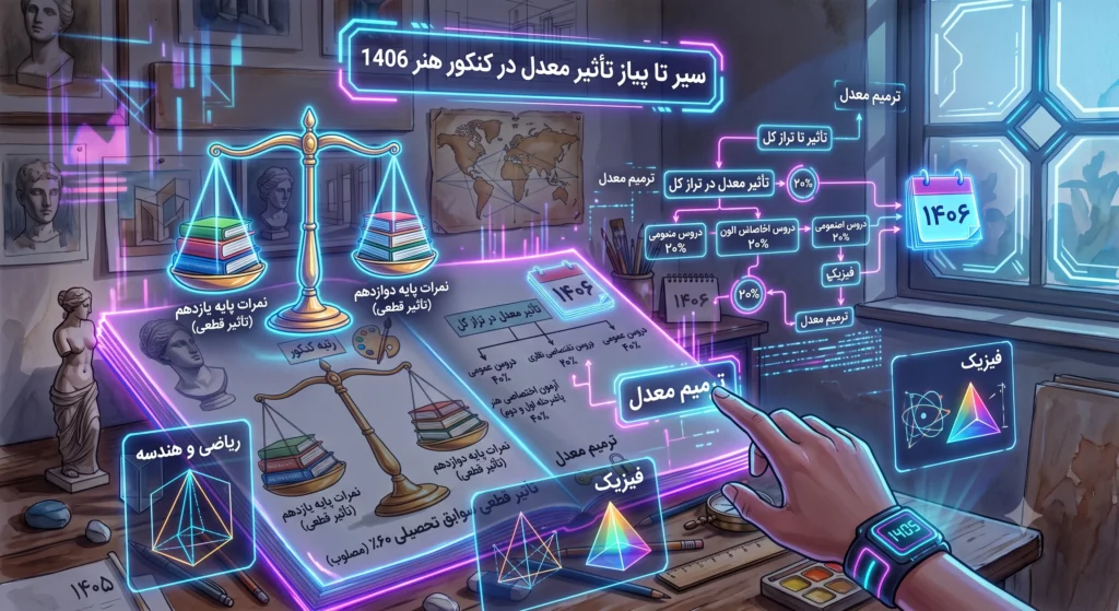 تاثیر معدل کنکور هنر 1406